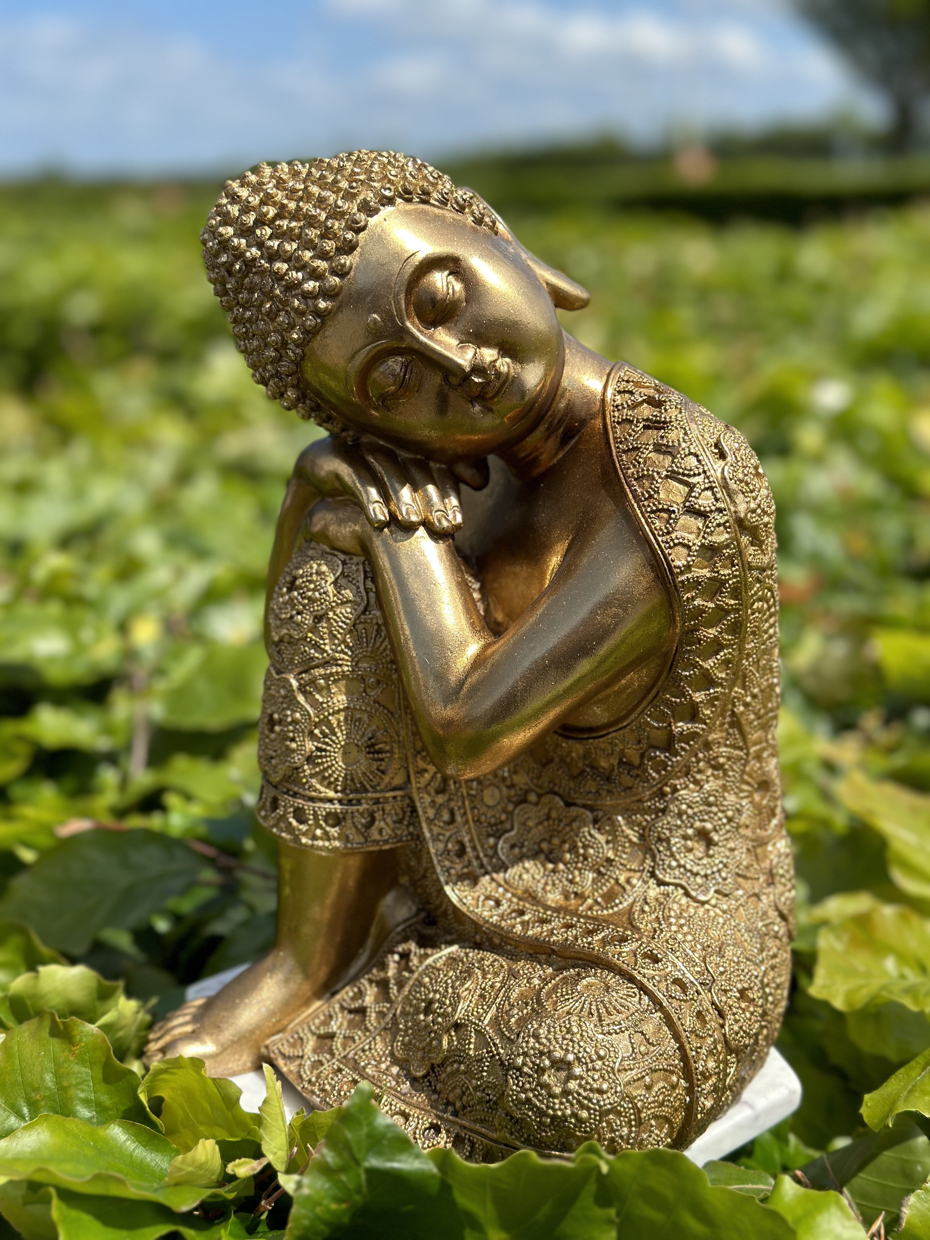 Buddha siddende Golden 1