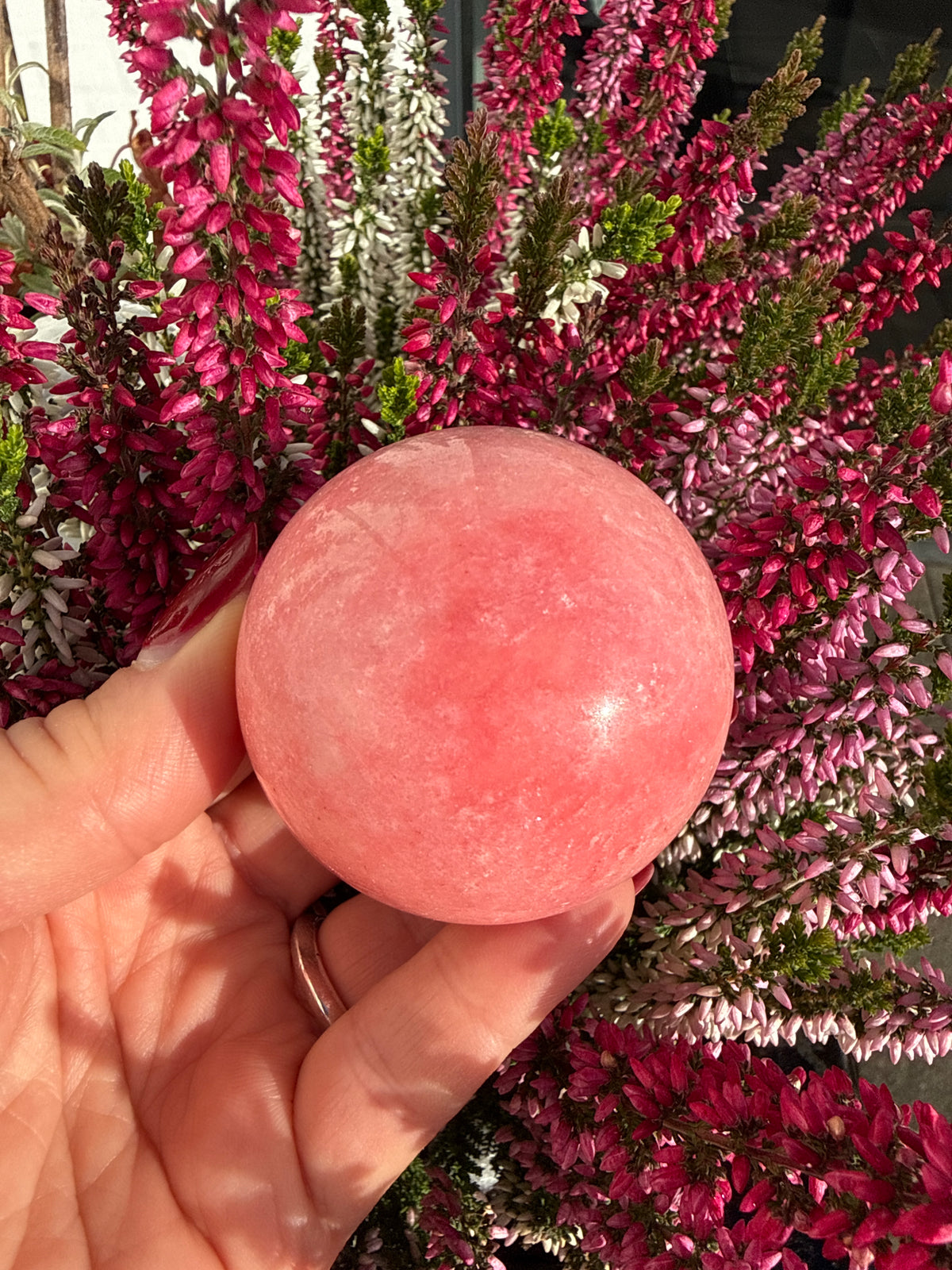 Rhodokrosit kugle