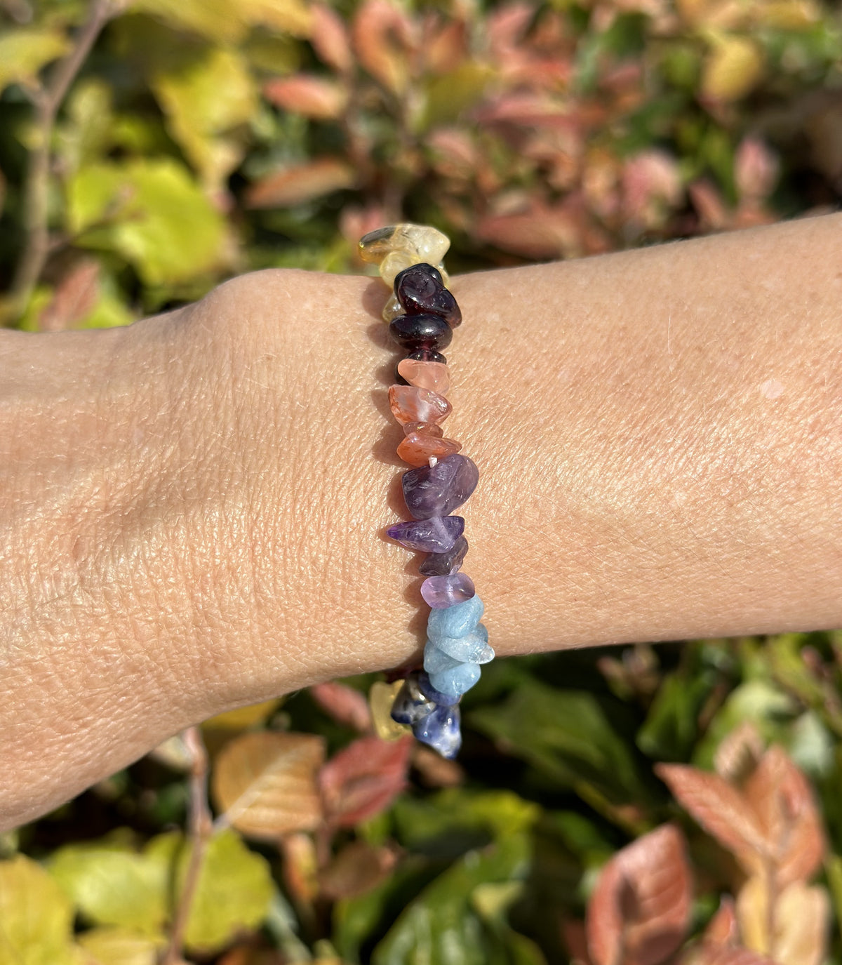 Chakra chips armbånd 4 - 6 mm 1