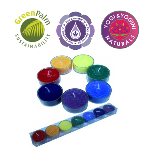 Chakra fyrfadslys syv stk 1