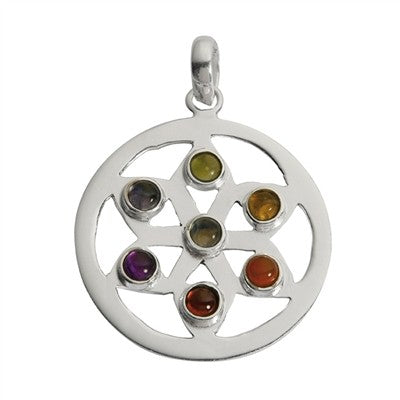 Chakra hjul i sterlingsølv