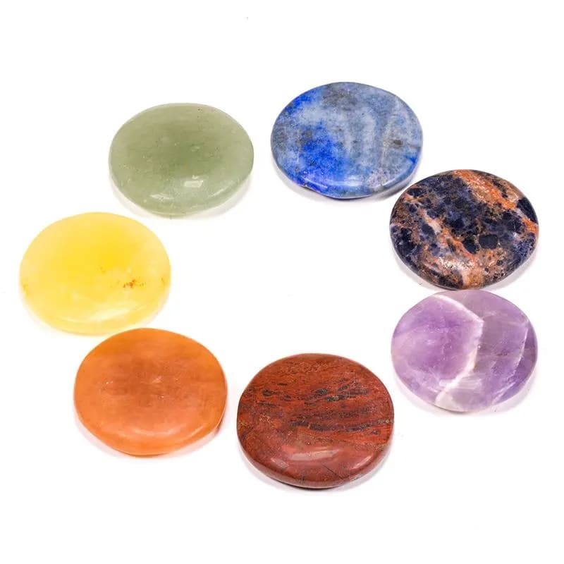 Chakra symbol sæt runde flade 1