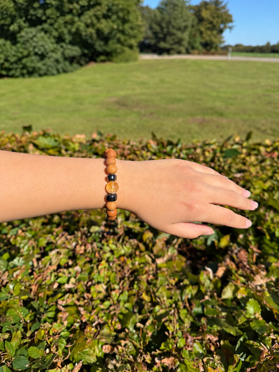 Solar plexus chakraarmbånd m. citrin
