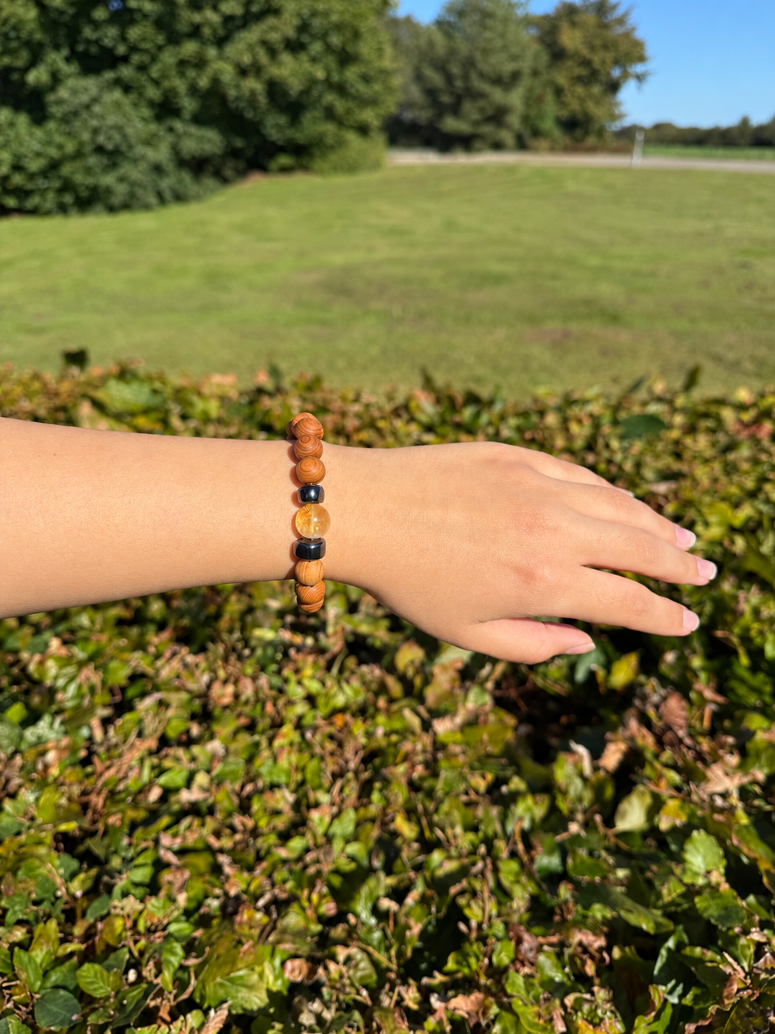 Solar plexus chakraarmbånd m. citrin
