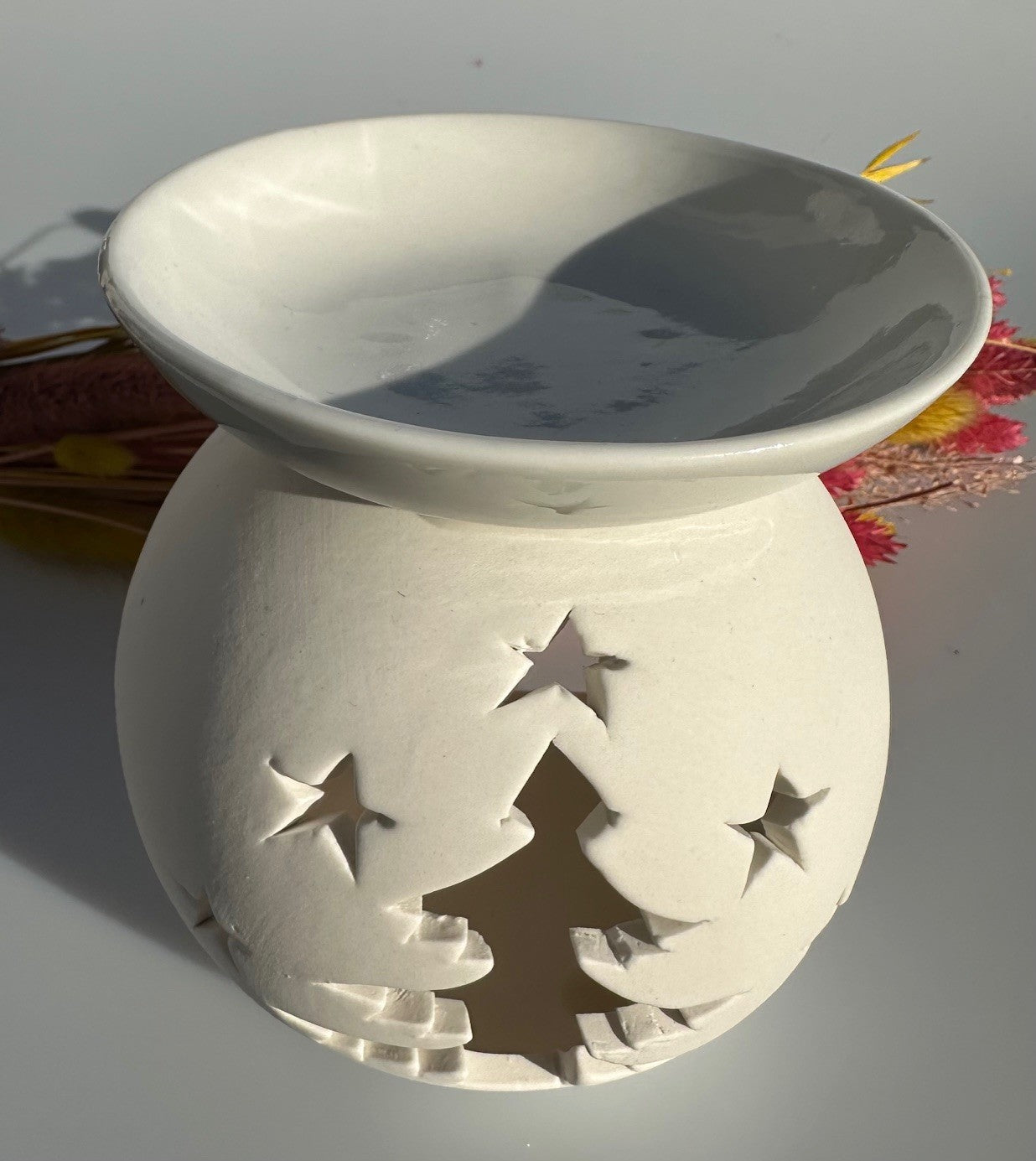 Duftlampe med grantræ og stjerner 3