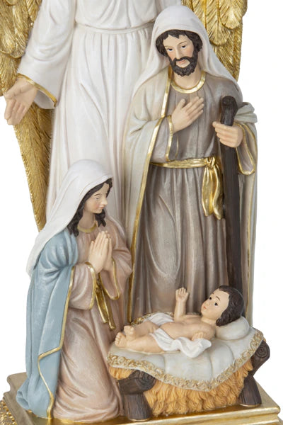 Engel figur m. Joseph, Jesus og Maria