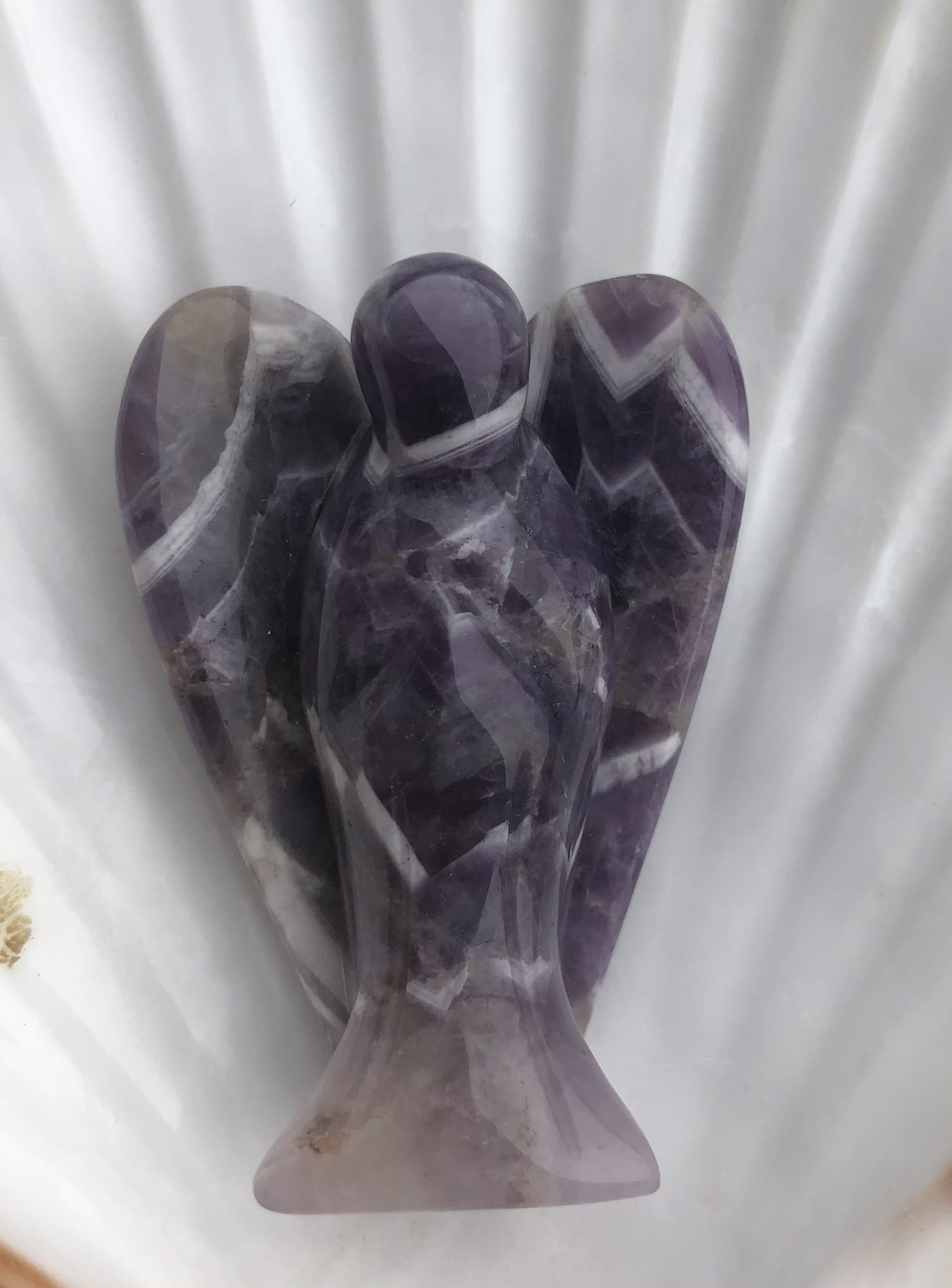 Engel i Ametyst Chevron 5 cm