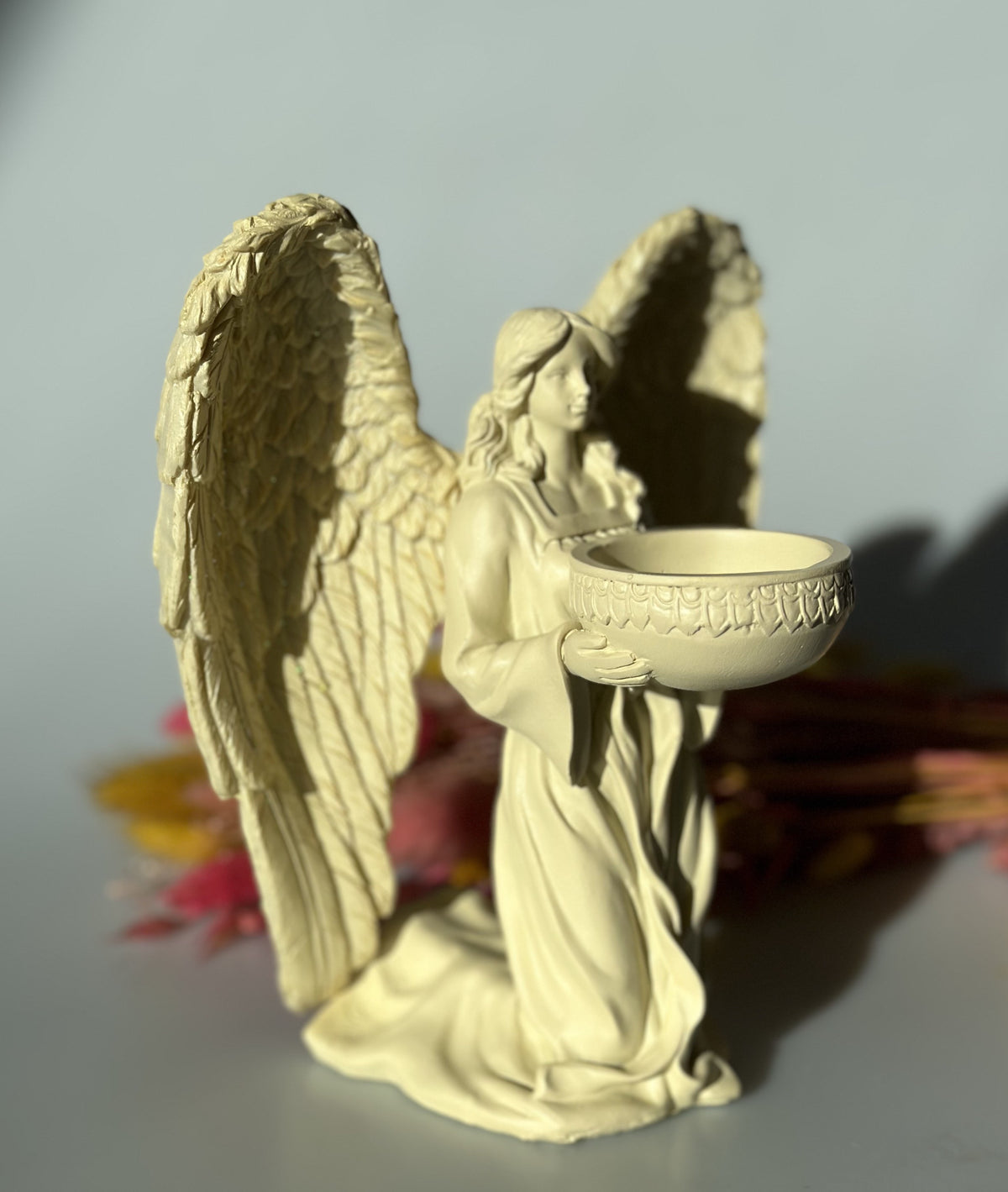 Engel m. lysestage 18 cm 1