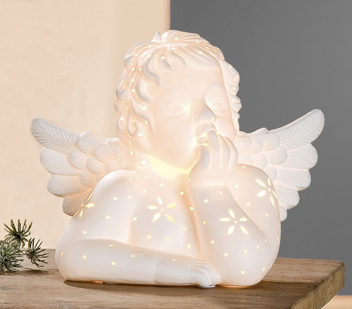 Engel porcelænslampe 2