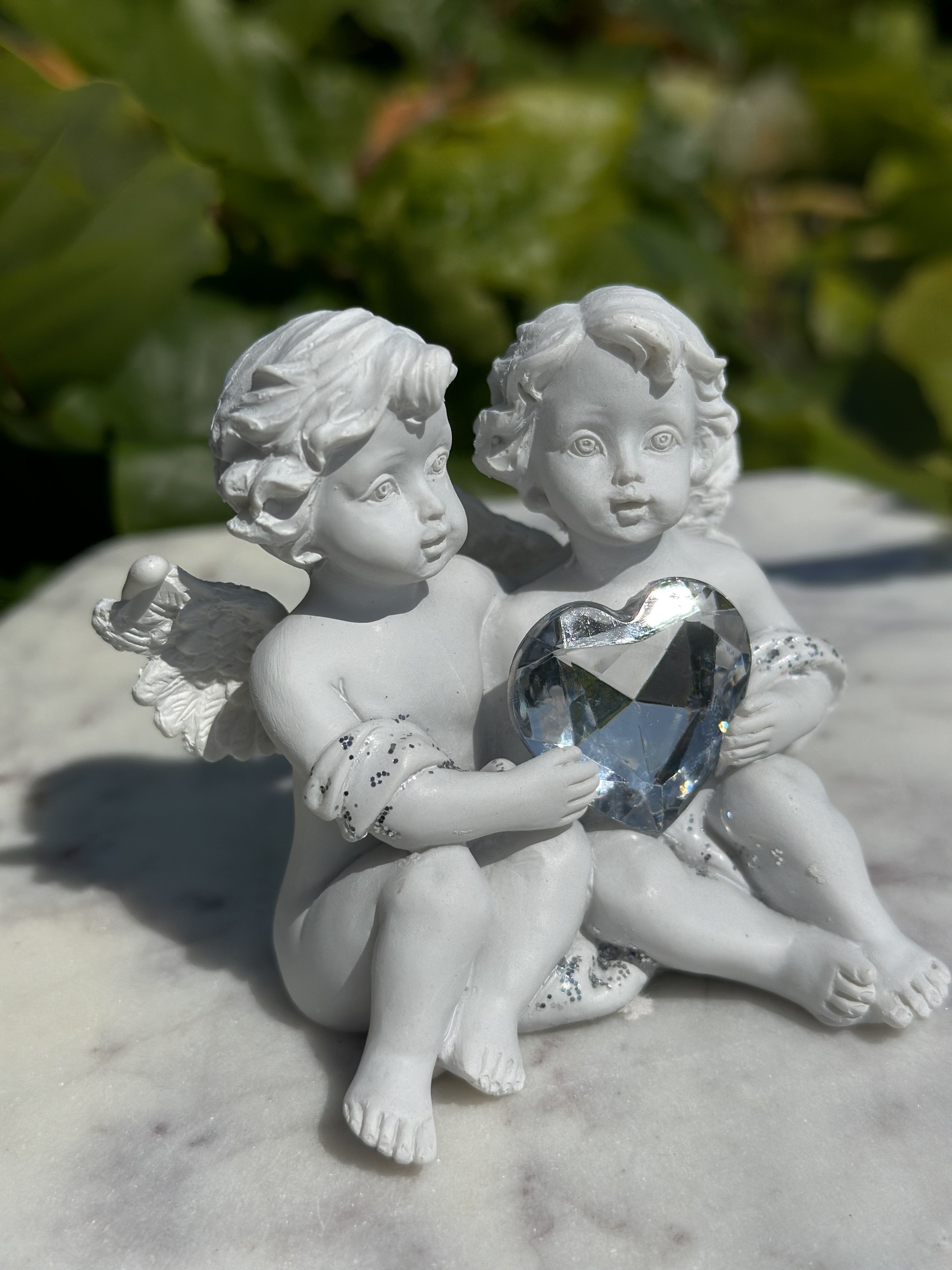 Engle par m. glitter hjerte 5