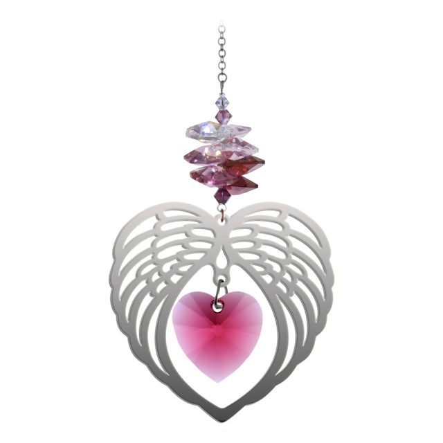 Engle vinge hjerte Ruby Large