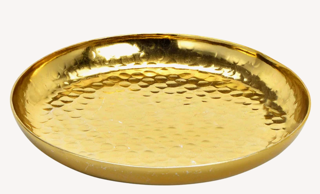 Fad rundt guld 20 cm