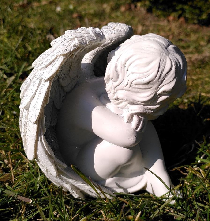 Fredfyldt engel 12,5 cm - Sølv 3
