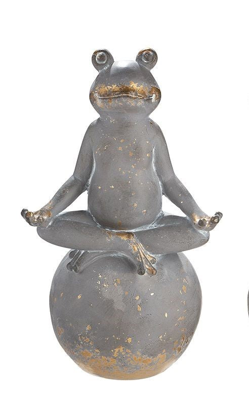 Frø på kugle mediterende
