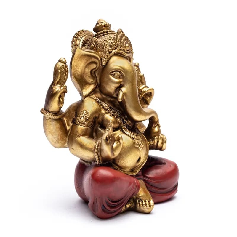 Ganesha i guld m. røde bukser 3