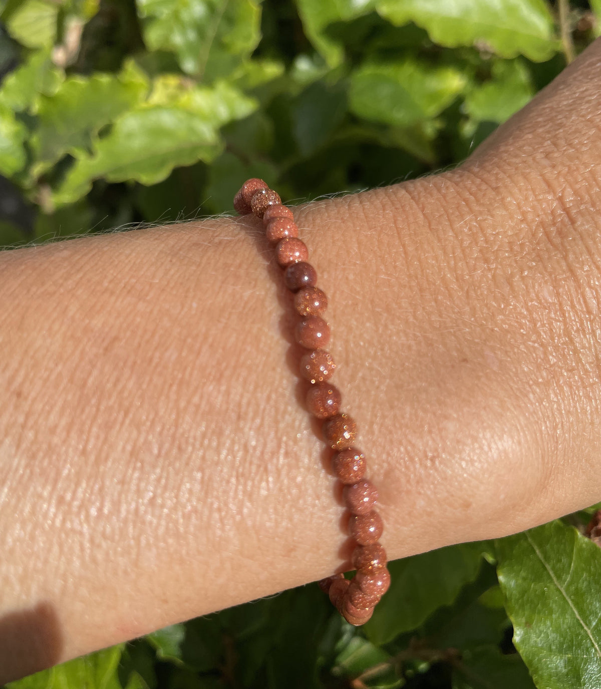 Goldstone armbånd 4 mm 1