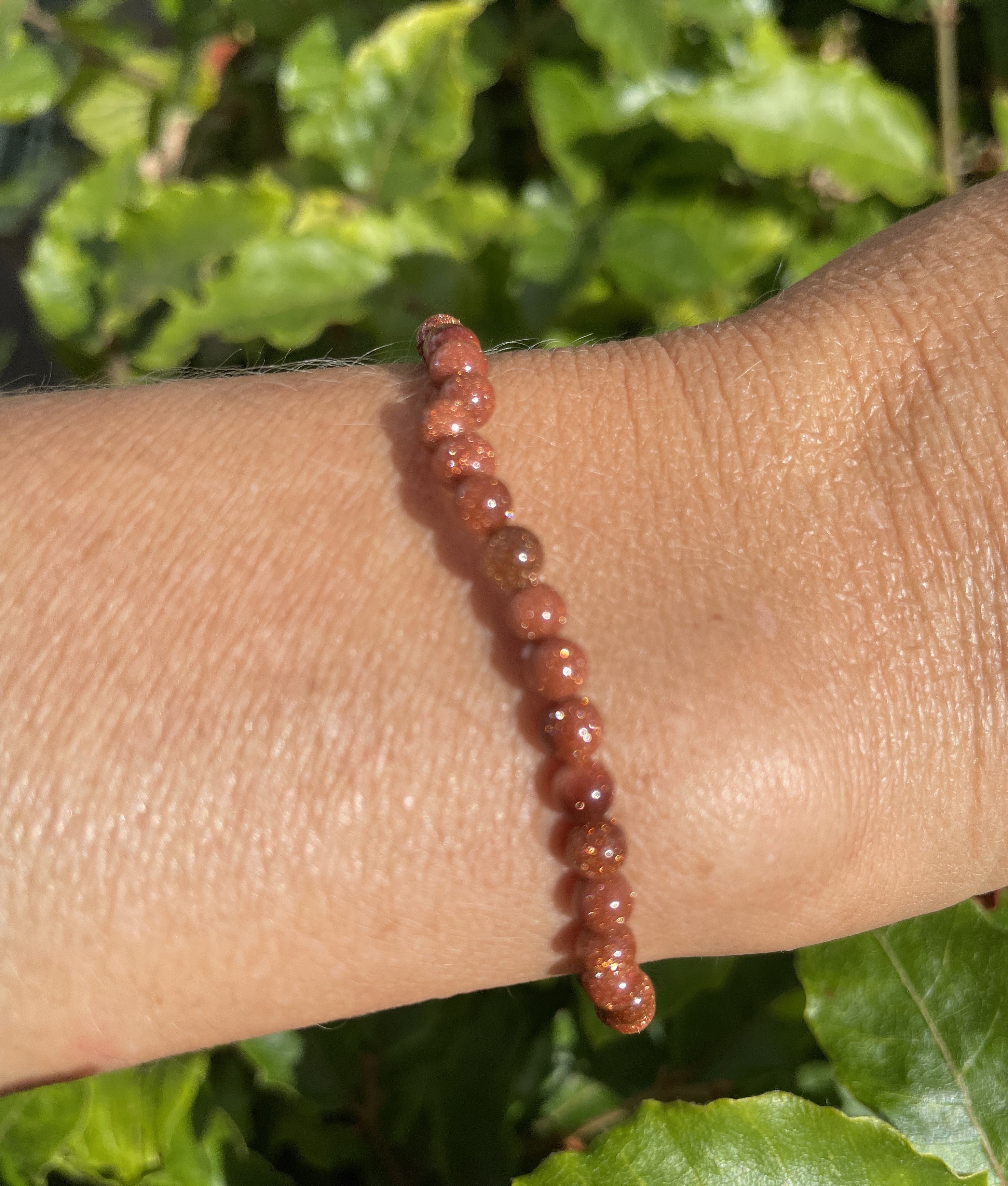 Goldstone armbånd 4 mm 2