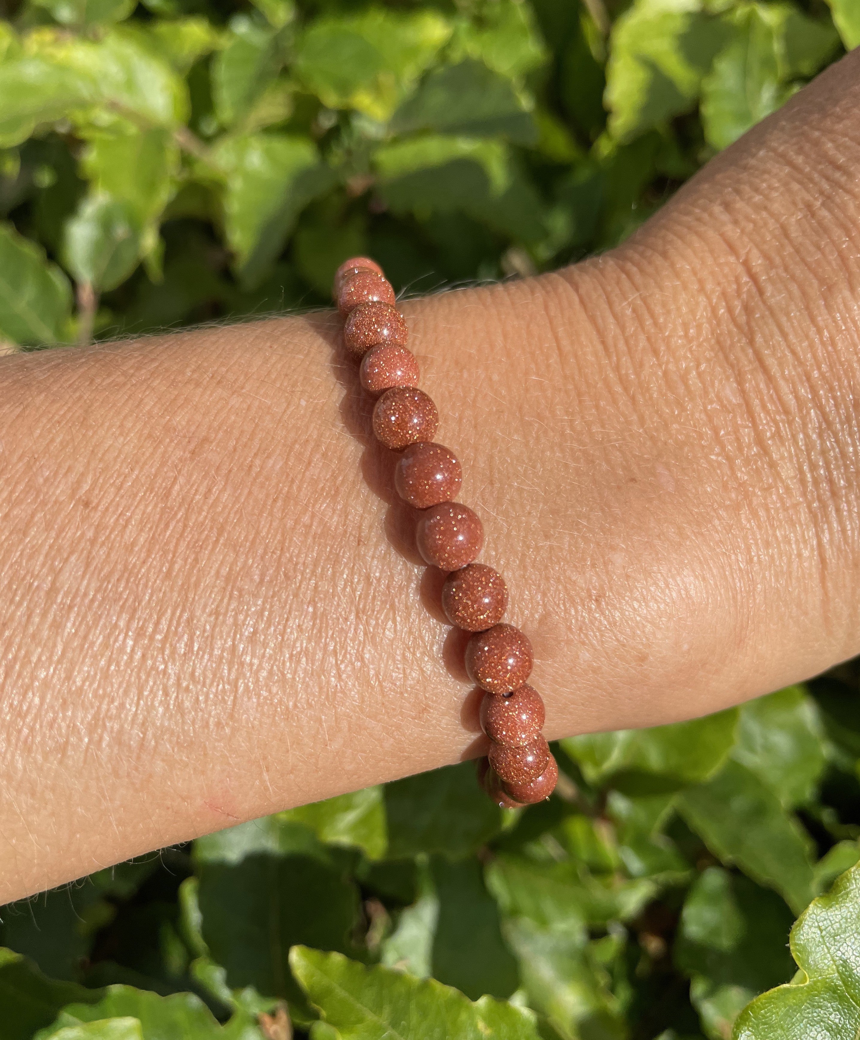 Goldstone armbånd 6 mm