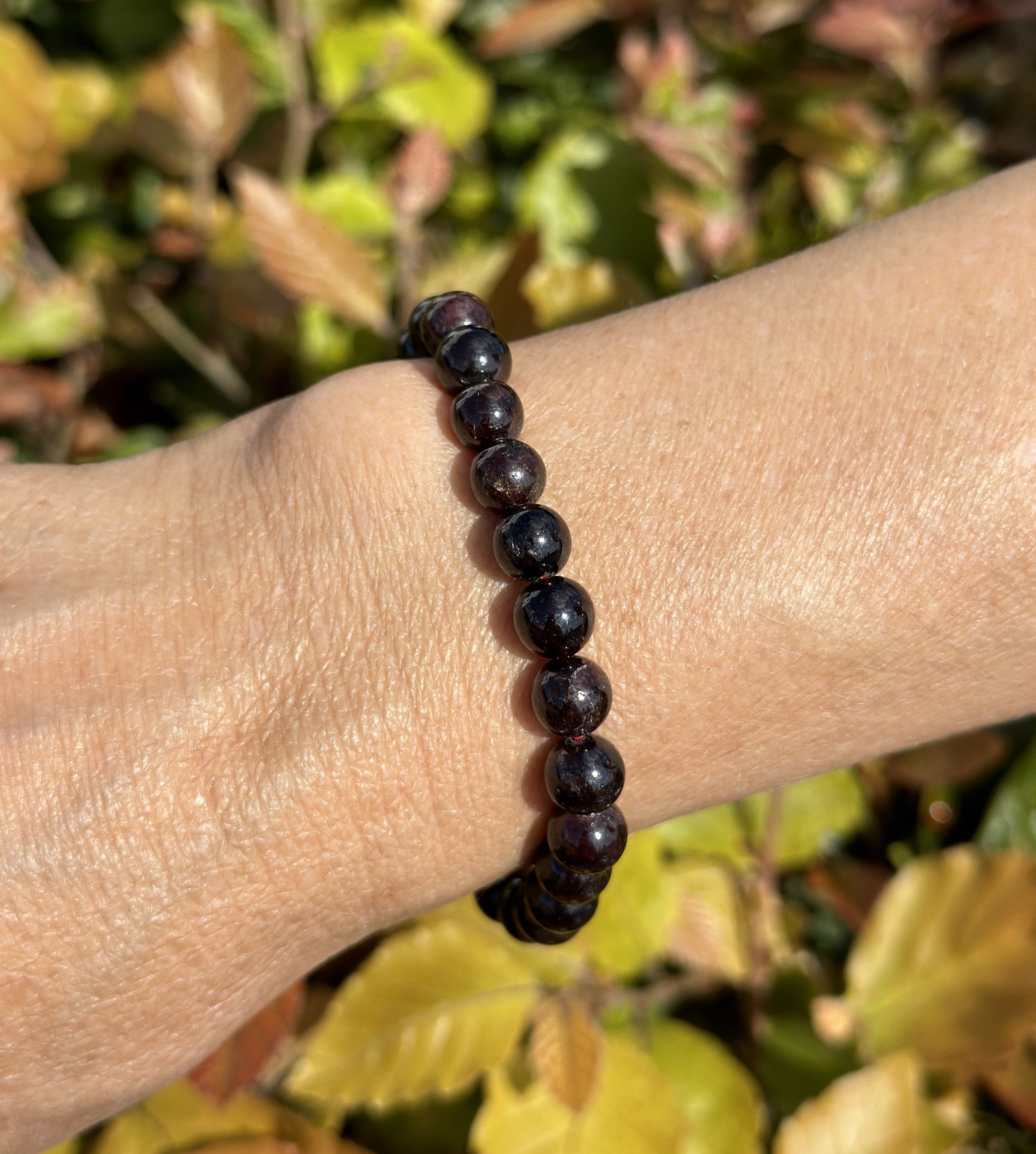 Granat armbånd 8 mm 2