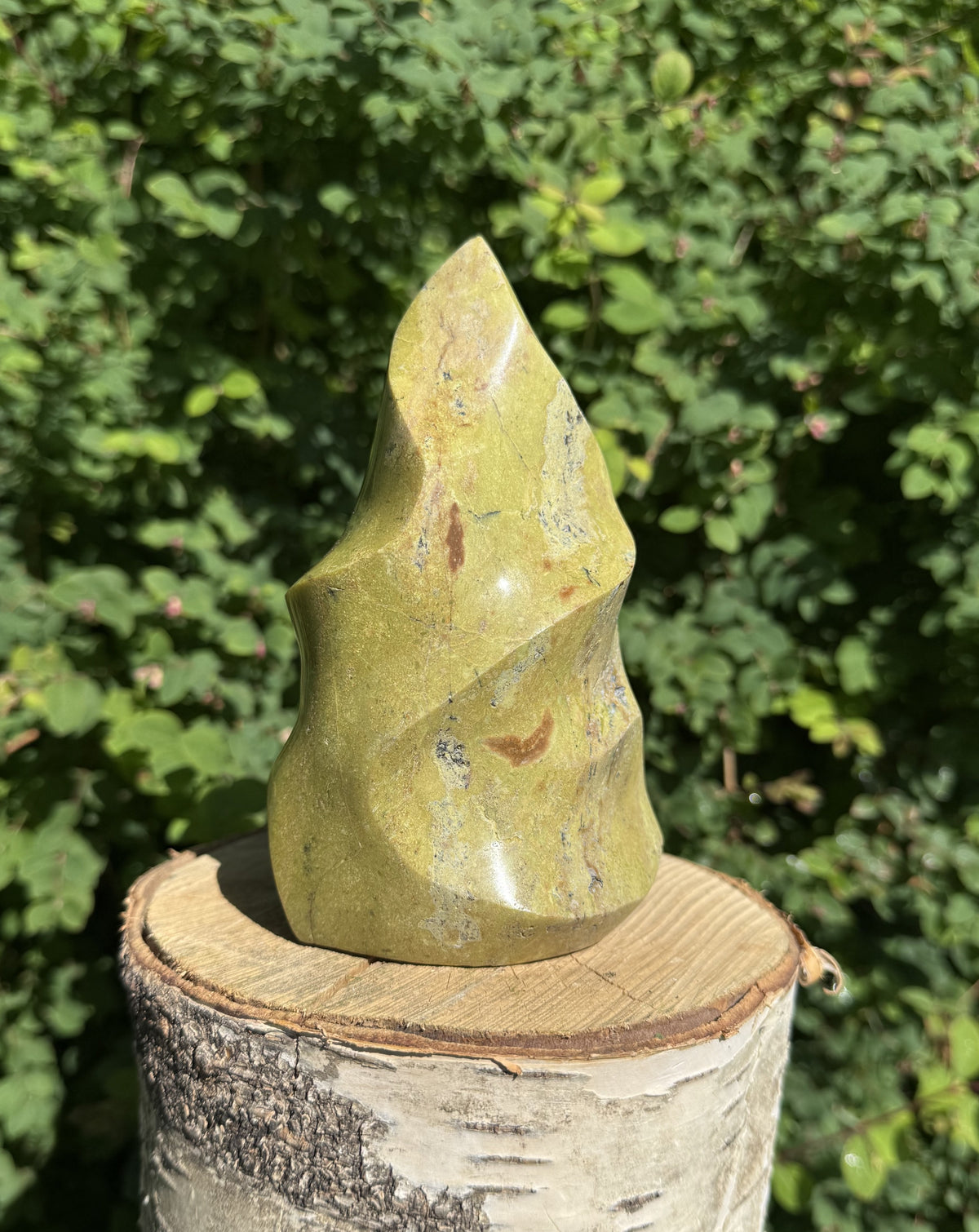 Grøn opal flamme 15 cm 1