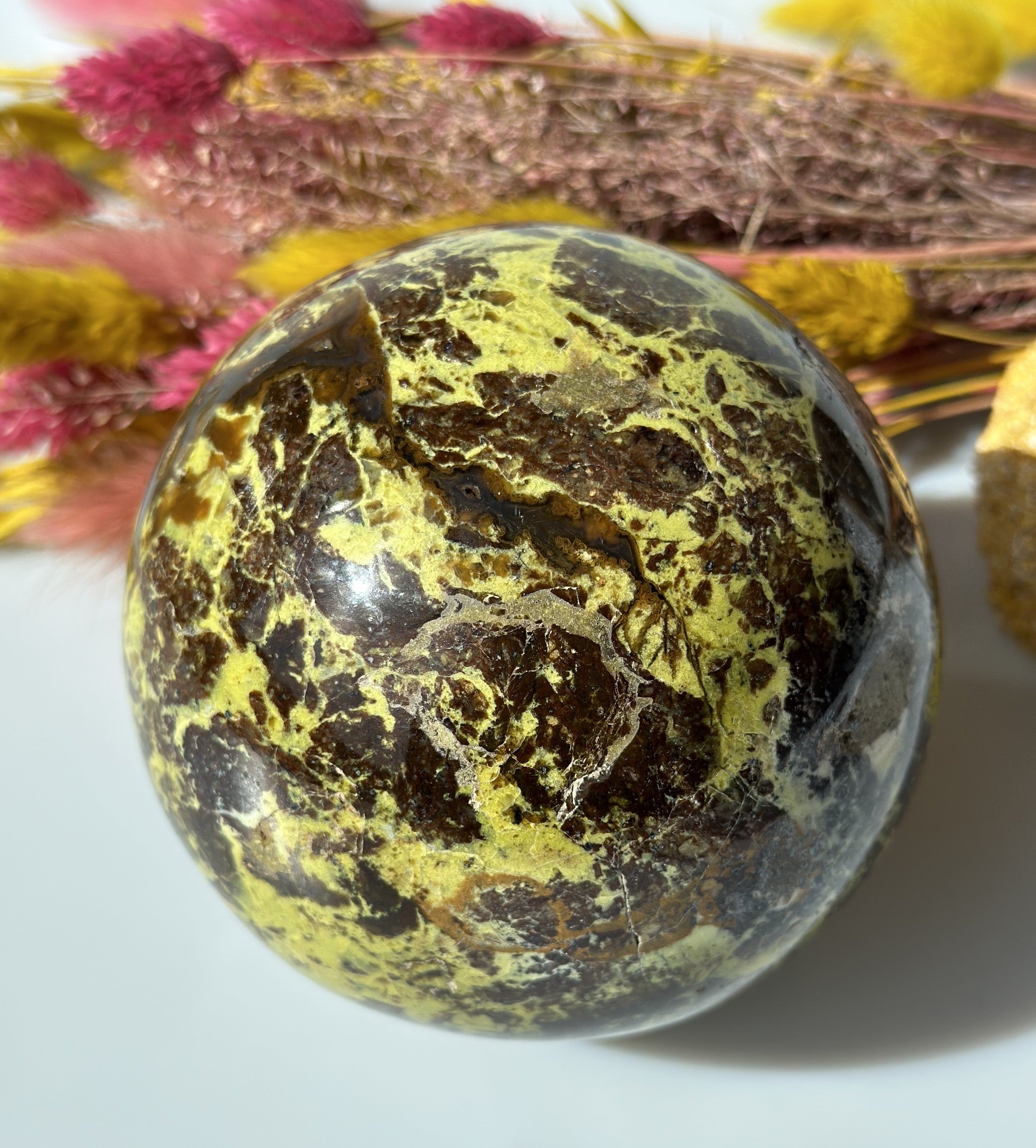 Grøn opal kugle 10 - 11 cm 4