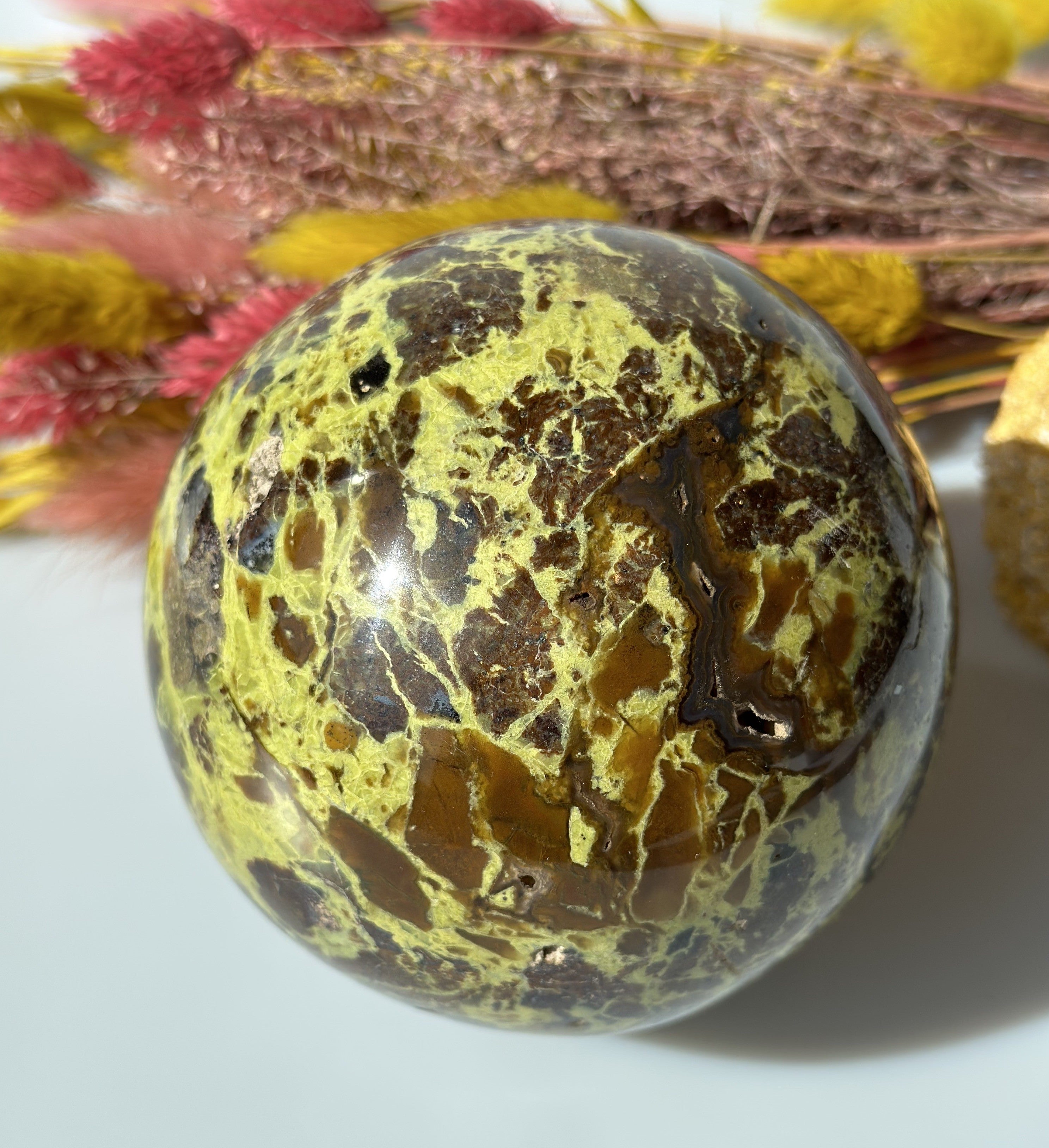 Grøn opal kugle 10 - 11 cm 5