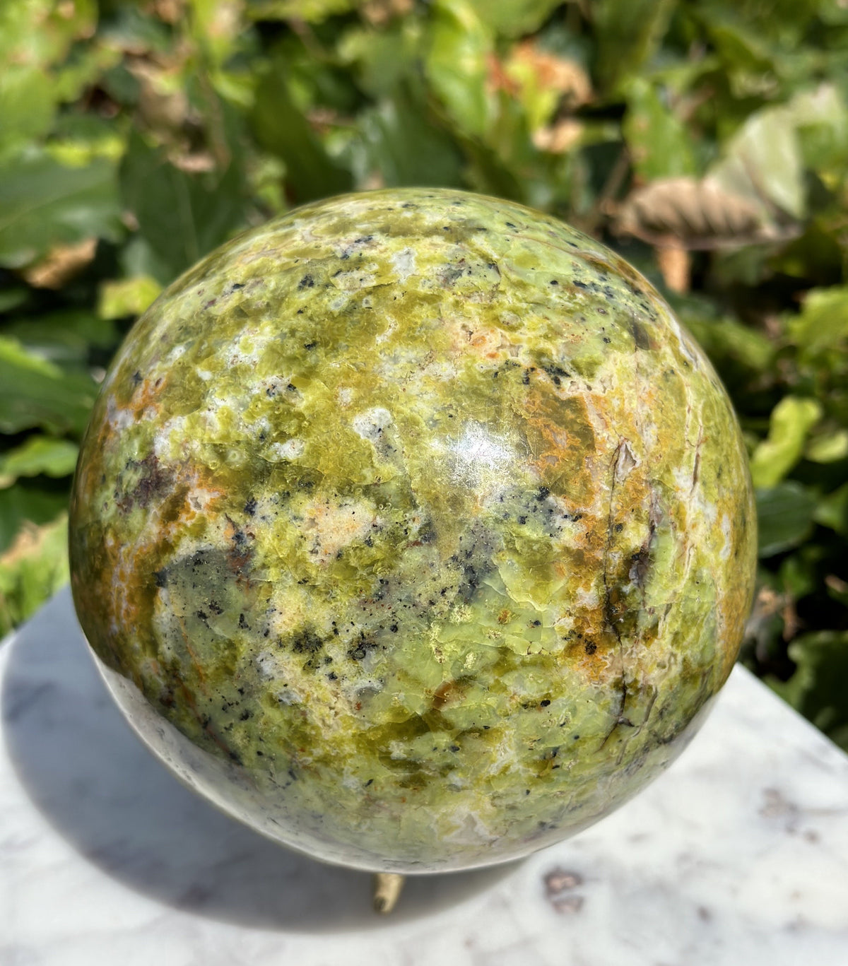 Grøn opal kugle 11 - 12 cm 1