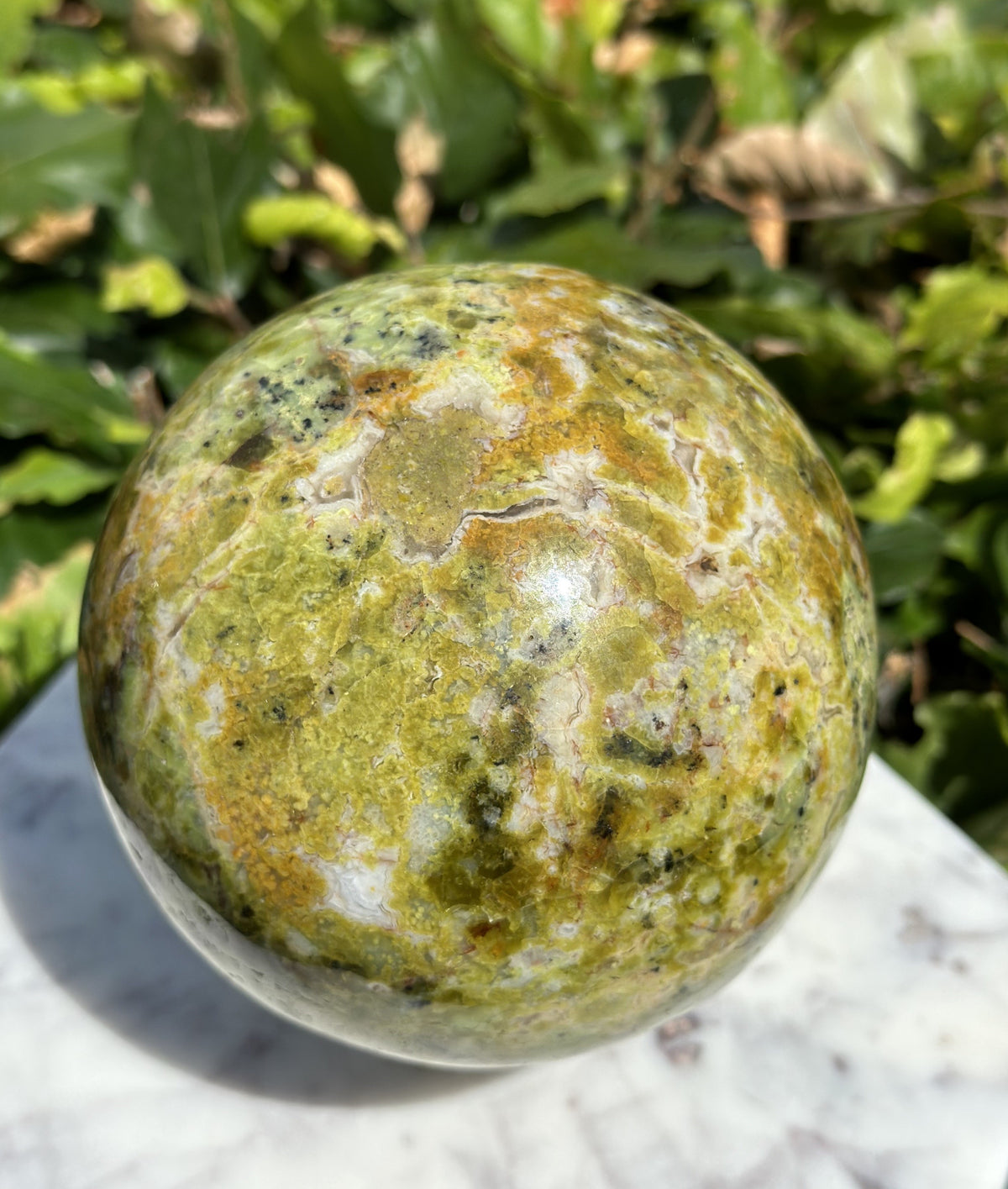 Grøn opal kugle 11 - 12 cm 2