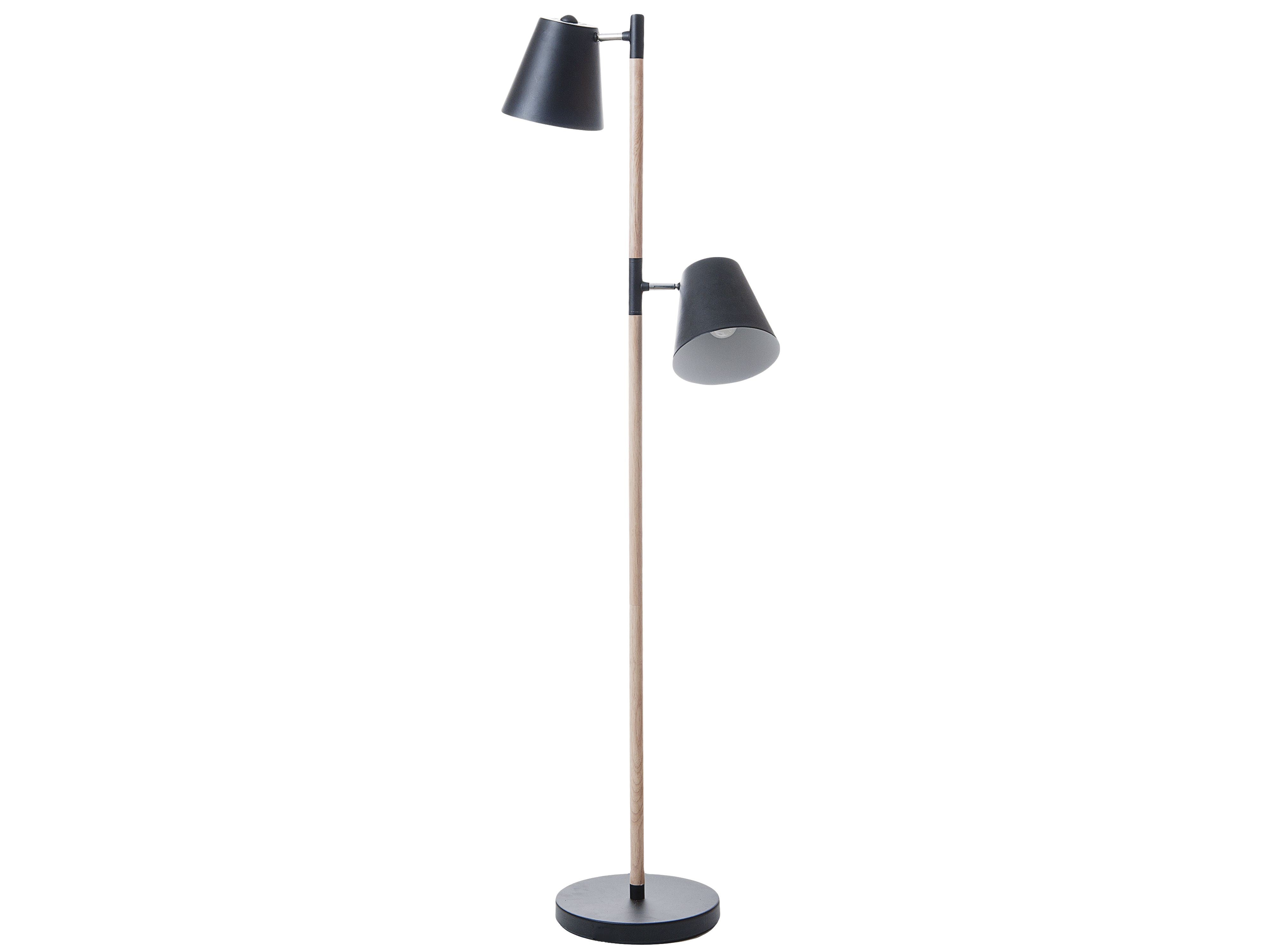 Gulv lampe sort / træ 2