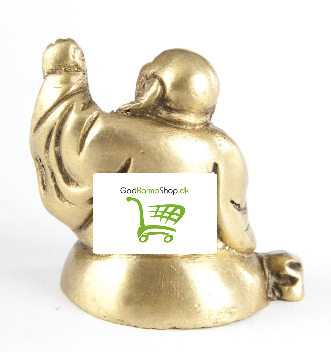Happy Buddha i messing 4,5 cm 2