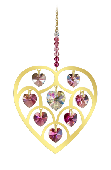 Hjerte Rosa - guld