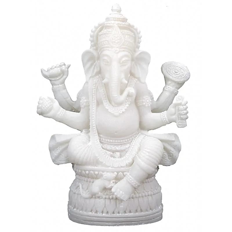 Hvid Ganesh figur 6