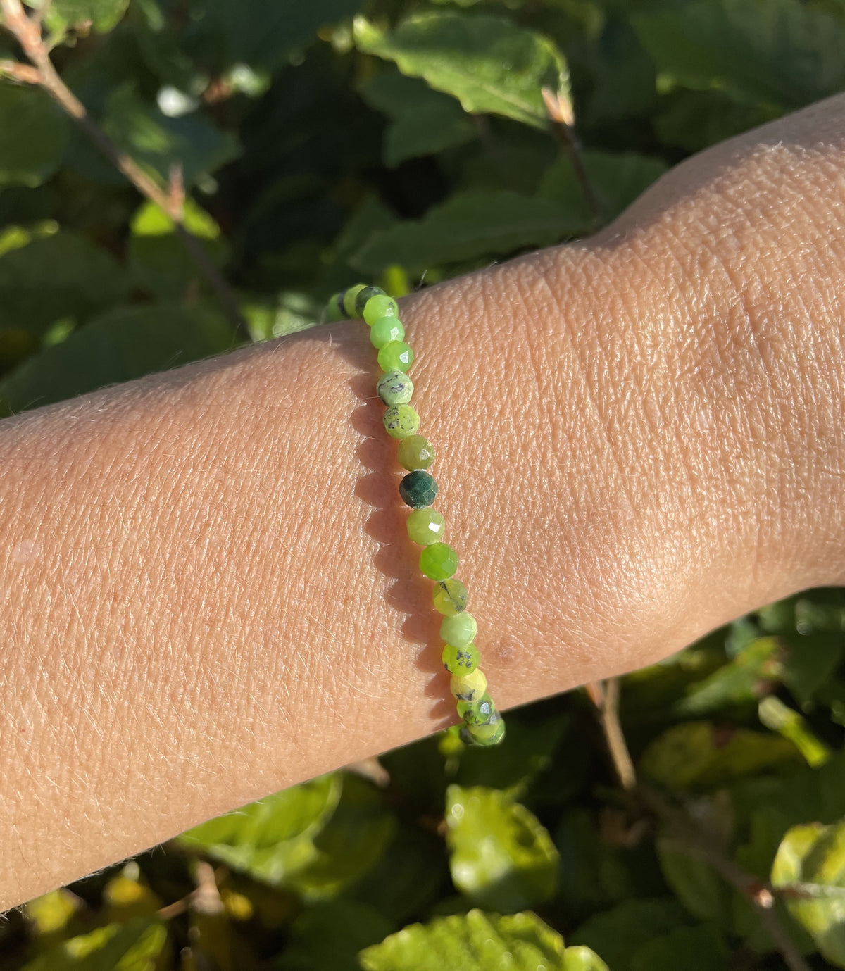Jade facet slebet armbånd 4 mm 1