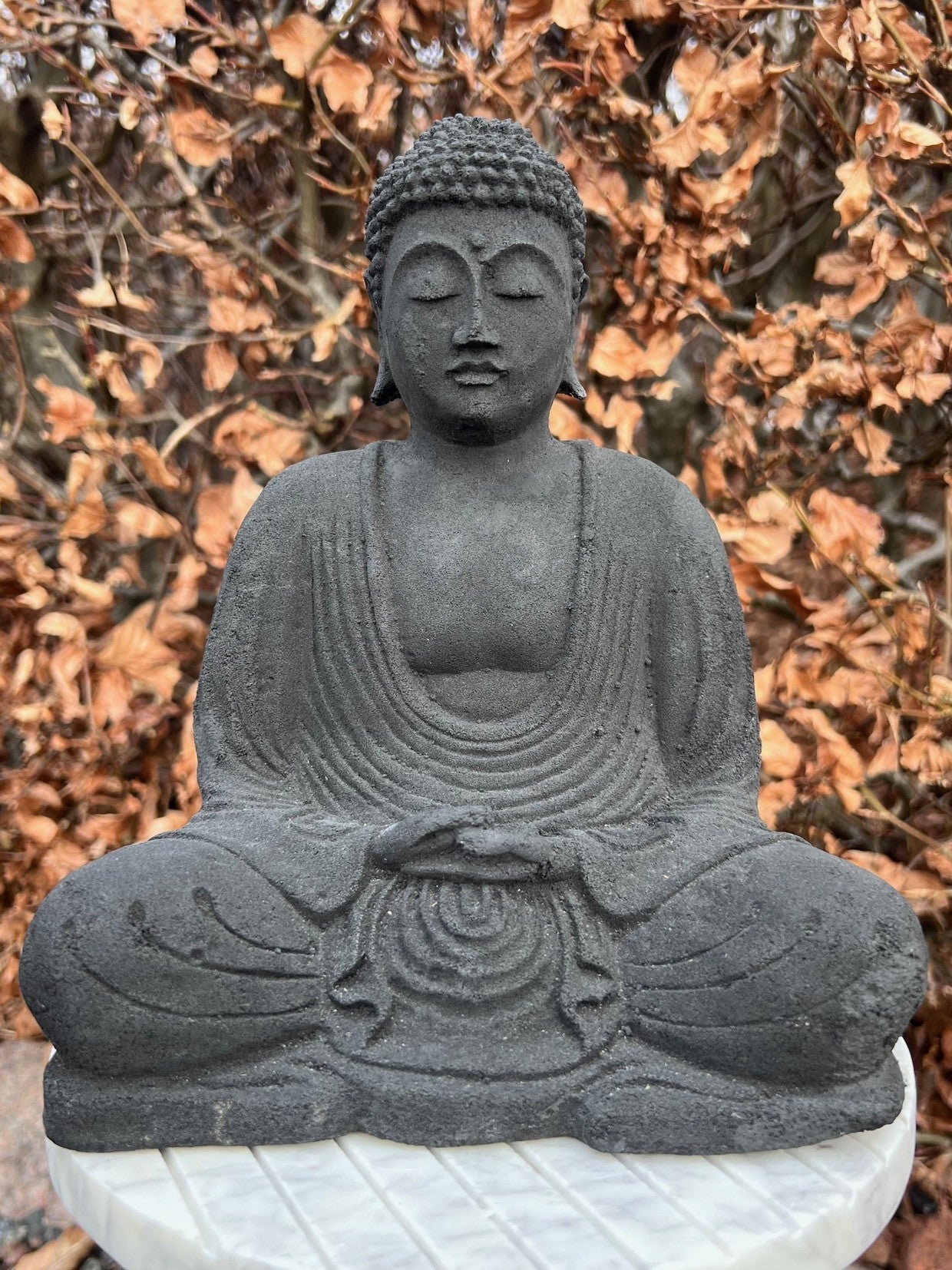 Japansk Buddha - Grå/sort 1