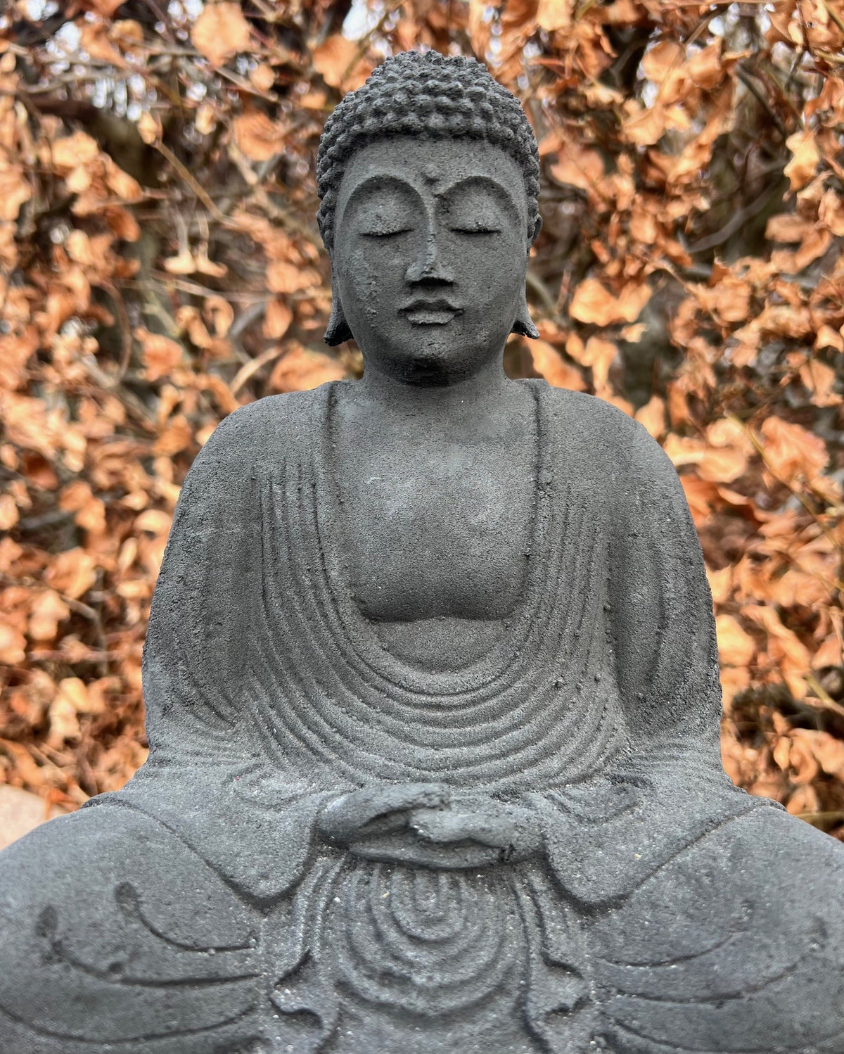 Japansk Buddha - Grå/sort 2