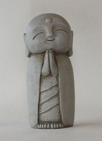 Japansk Jizo 12,5 cm grå