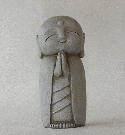 Japansk Jizo 21 cm grå