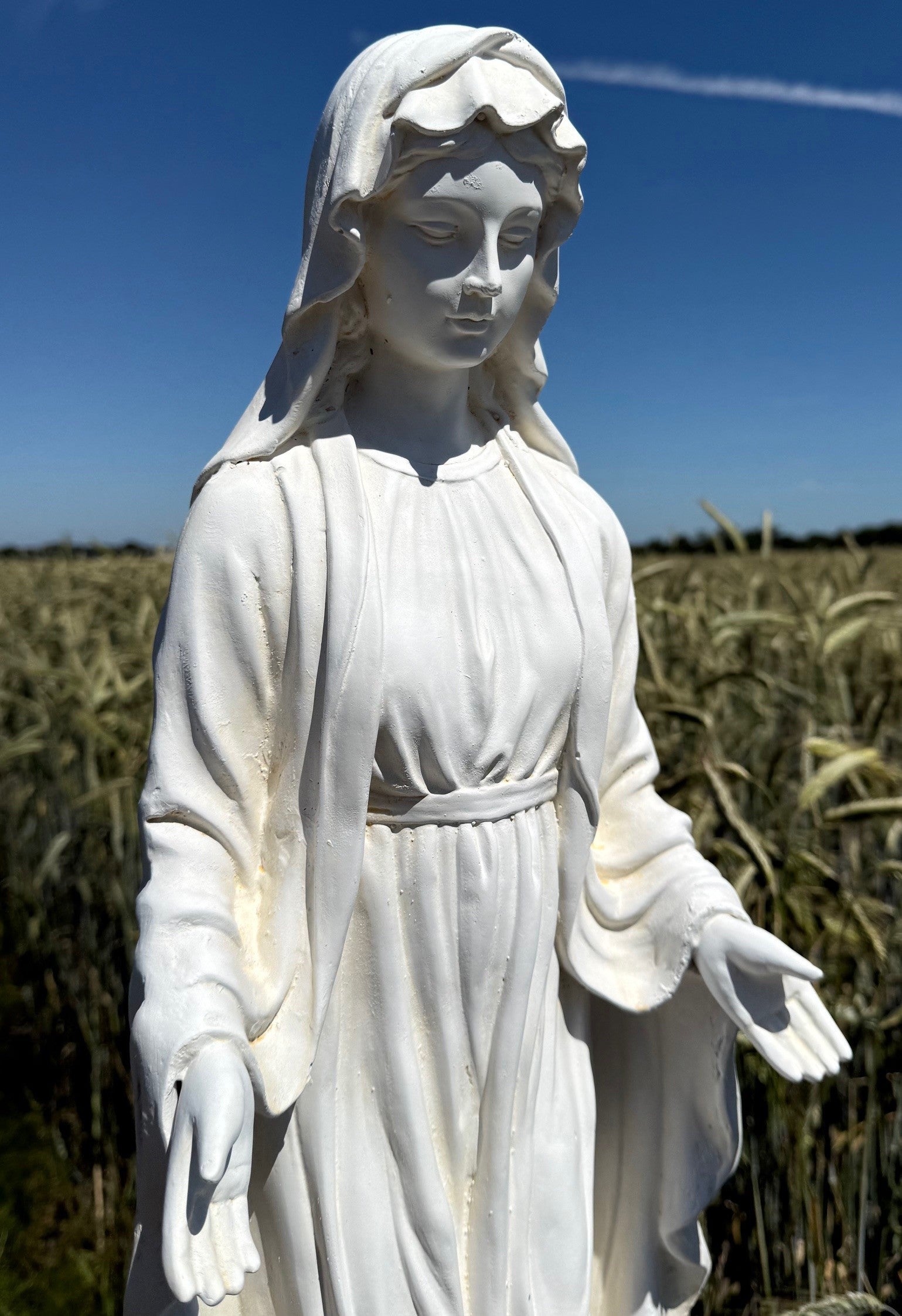 Jomfru Maria figur m. slange 6