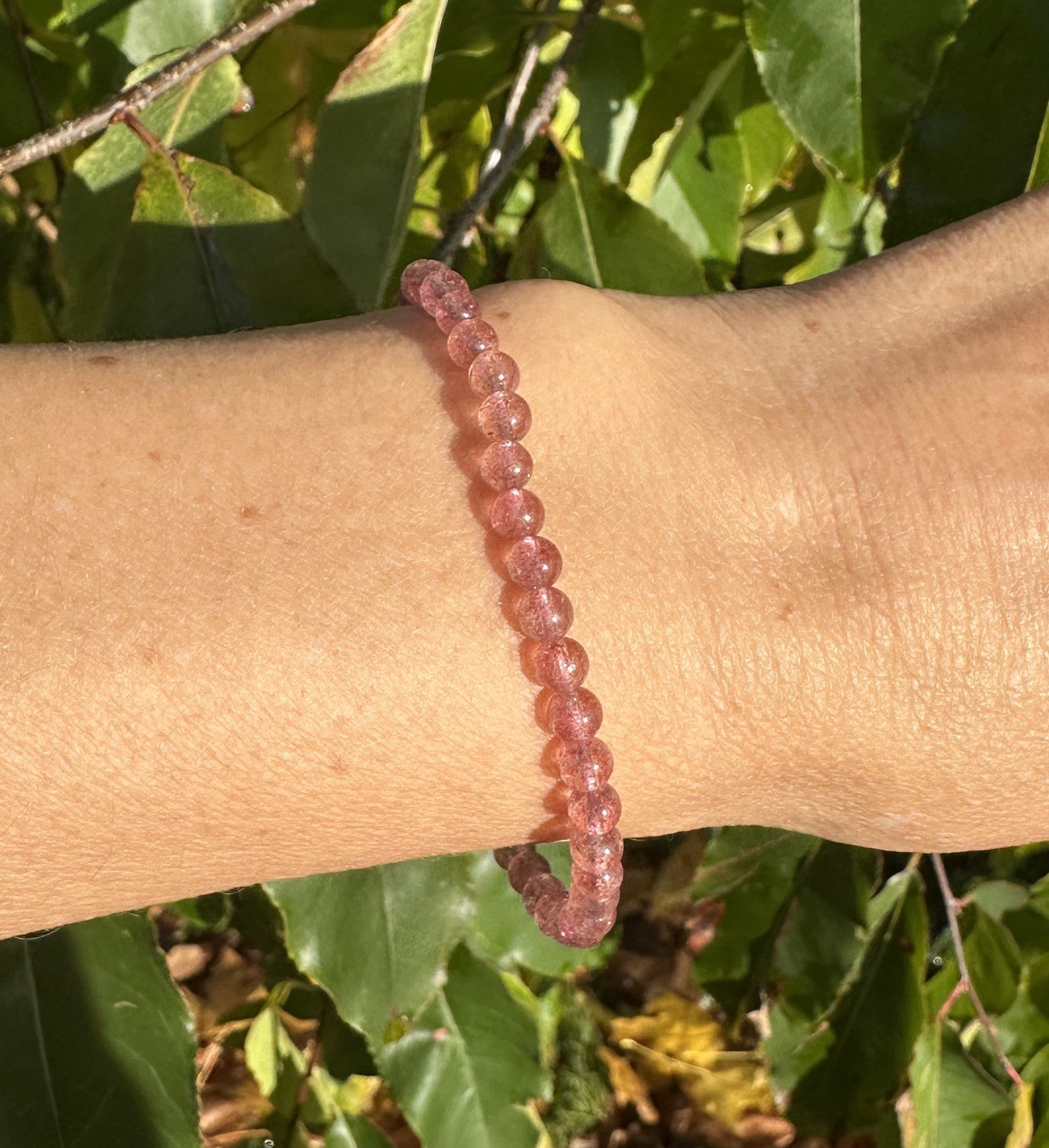 Jordbærkvarts armbånd - 5 mm 2