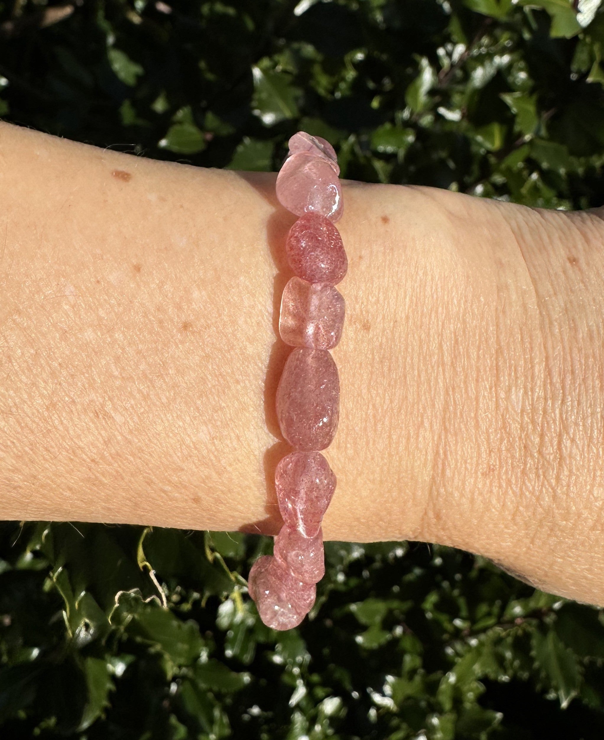 Jordbærkvarts armbånd 8 mm 1