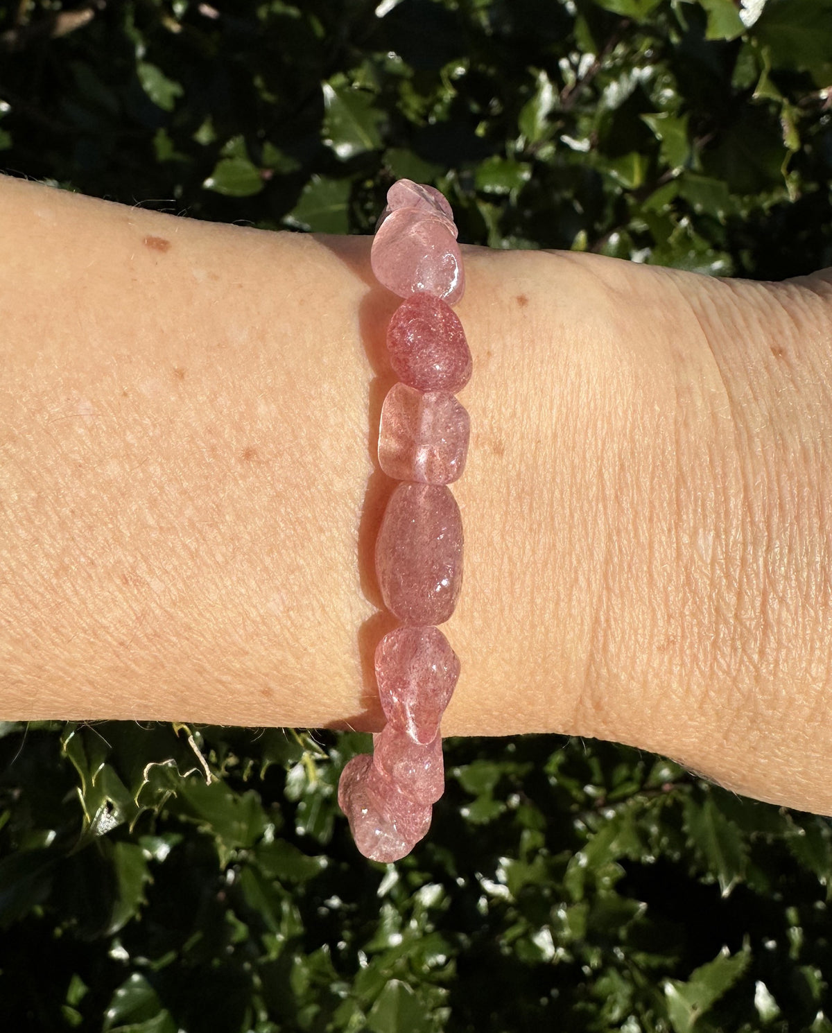 Jordbærkvarts armbånd 8 mm 2