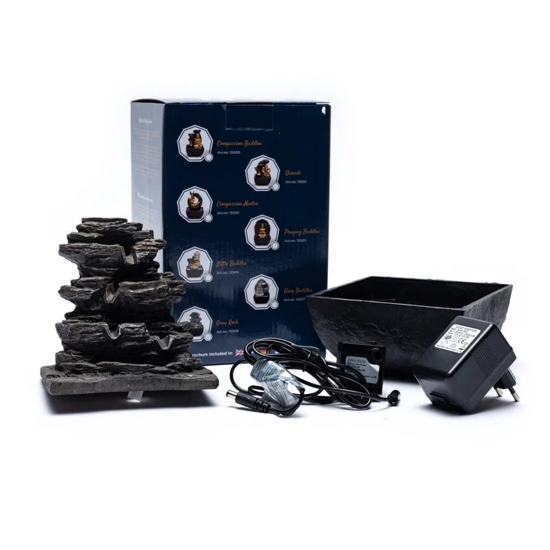 Klippe vandfald fontæne grå 3