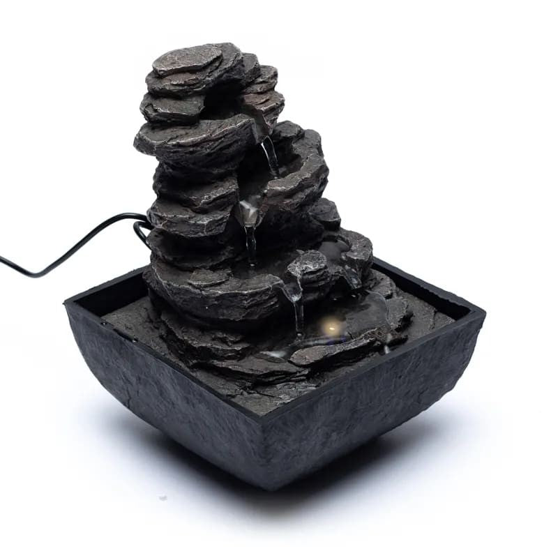 Klippe vandfald fontæne grå 4