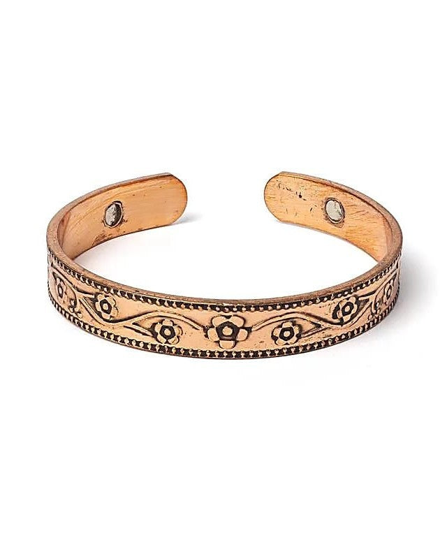 Kobber armbånd blomster 2
