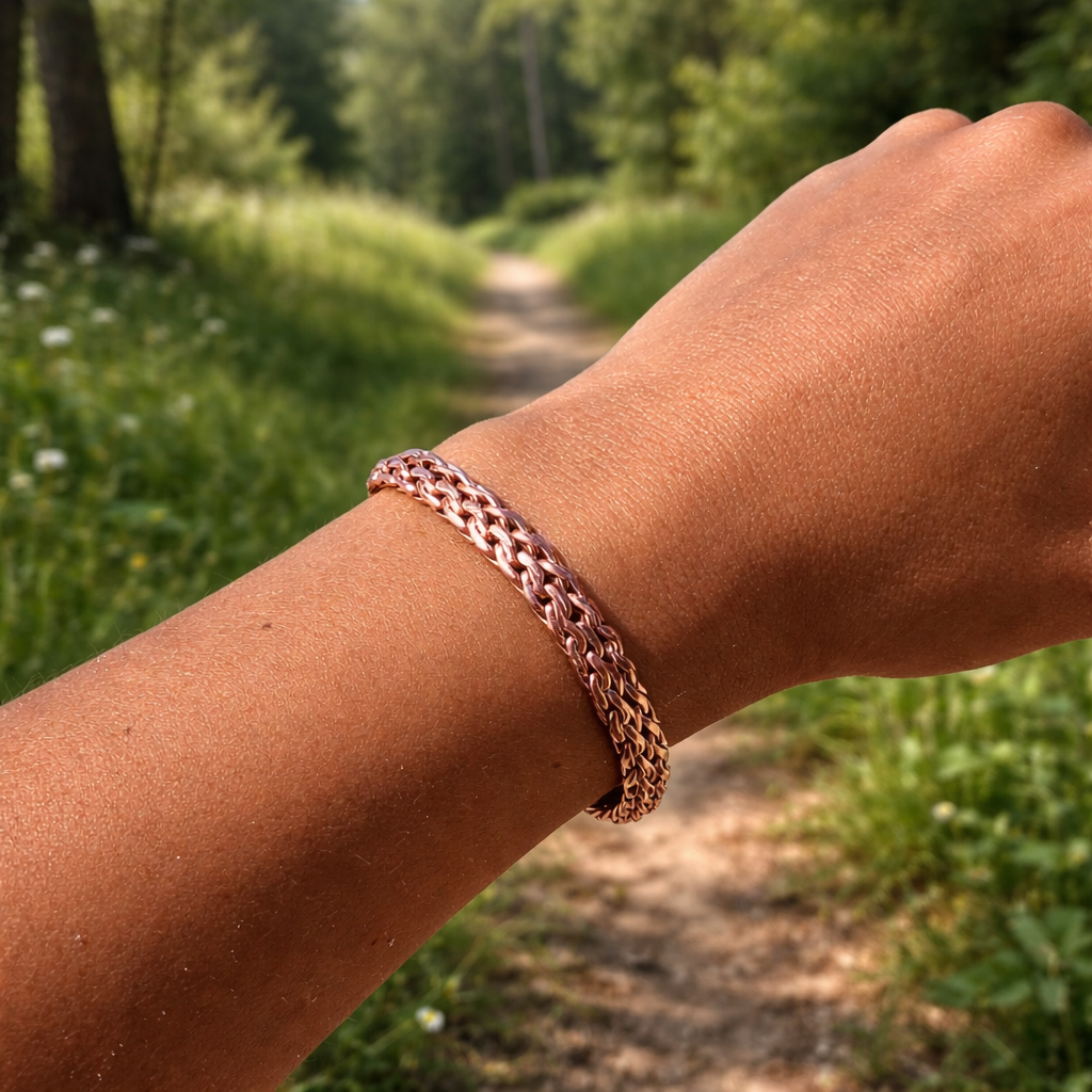 Kobber armbånd - kæde 1