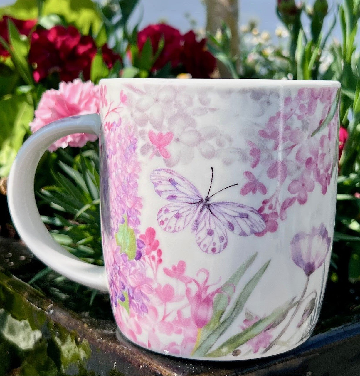 Krus m. lyserøde blomster 1