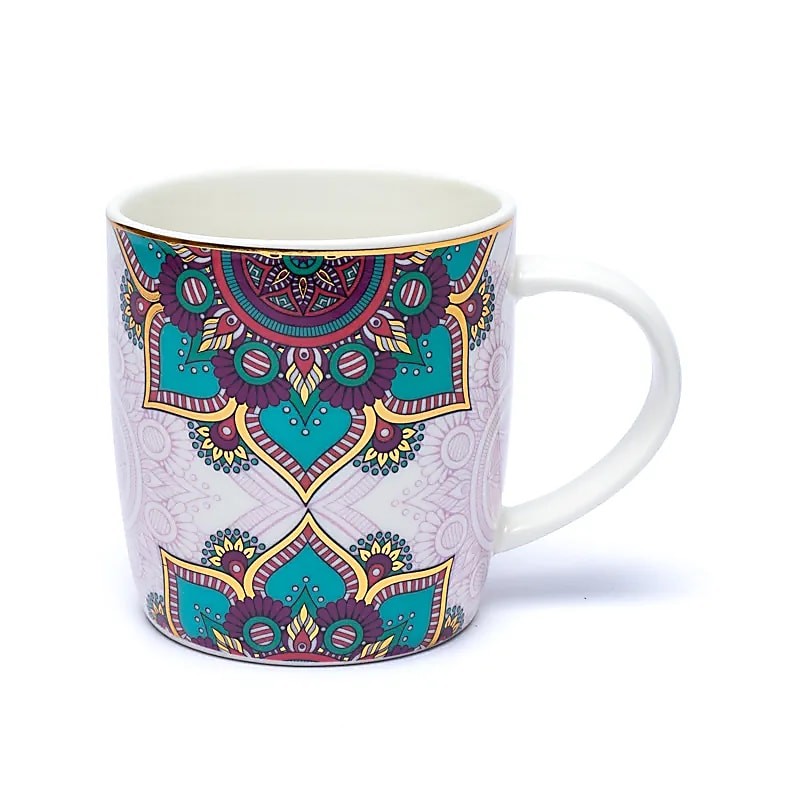 Krus med si - Tyrkis mandala 1