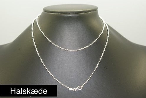 Kugle Halskæde sølv 60 cm