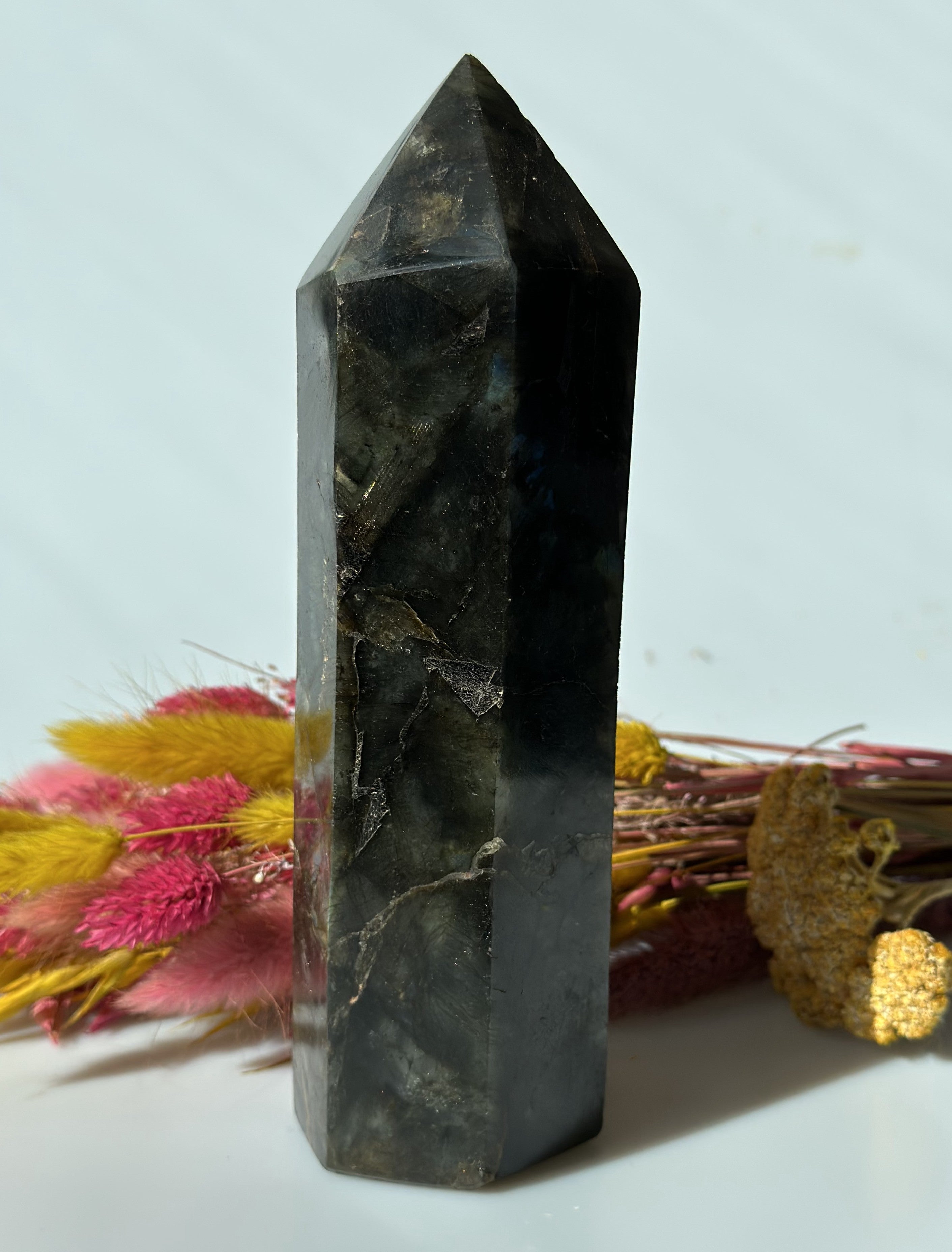 Labradorit tårn 19,6 cm 3