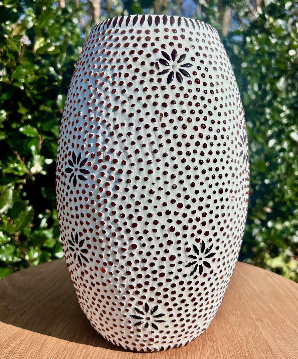 Lampe i glas M - Rød 1